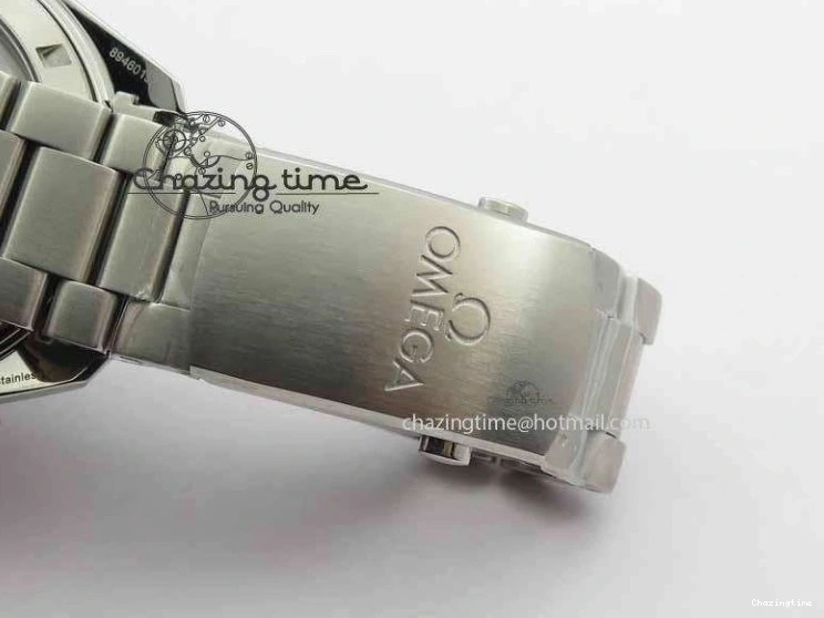 0320 Sophisticated Planet Ocean Master Chronometer Chrono SS OM 1:1 Best Edition Orange On SS Bracelet A 8156